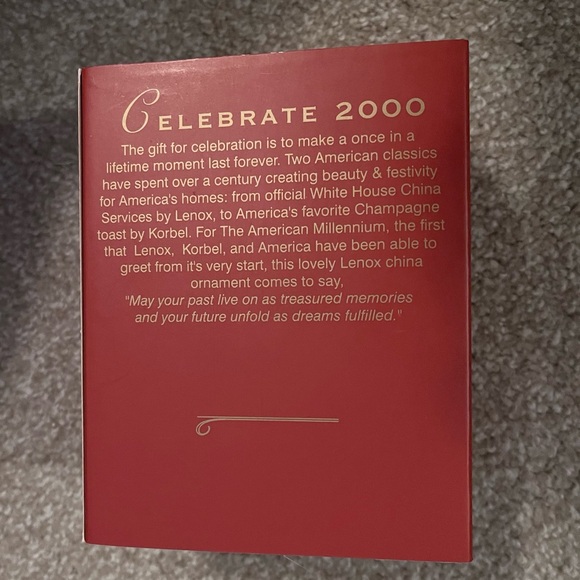 Lenox Ornament Celebrate 2000 Millennium Edition Korbel Champagne Bottle - Picture 2 of 13